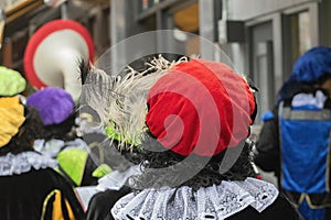 Backside Zwarte Piet At The Sinterklaas Festival At Amsterdam The Netherlands 3-11-2022