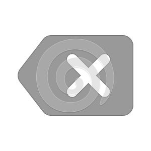 Backspace button icon, user interface vector design