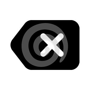 Backspace button icon, user interface vector design