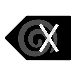Backspace button icon vector