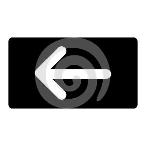 Backspace button icon vector