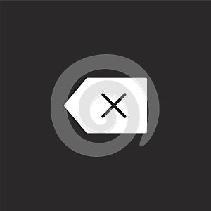 backspace icon. Filled backspace icon for website design and mobile, app development. backspace icon from filled essentials