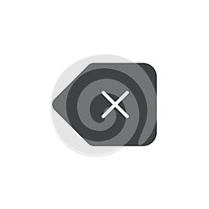 Backspace icon flat and simple set design