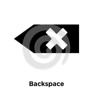 Backspace icon vector isolated on white background, logo concept