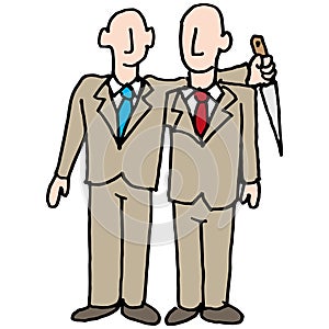 Backstabbing businessman