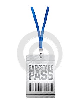 Backstage pass tag illustration design