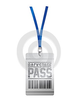 Backstage pass tag illustration design photo