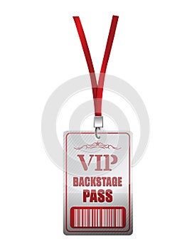 Backstage pass vip illustration design photo