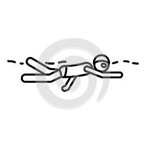 Backstroke Line Vector icon which can easily modify or edit