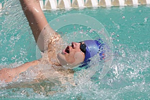 Backstroke swim