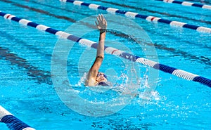 Backstroke swimmer photo