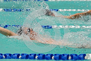 Backstroke swimmers photo