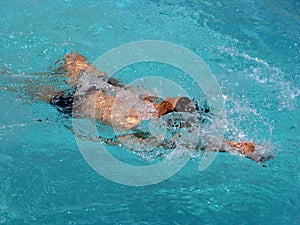 Backstroke Swimming