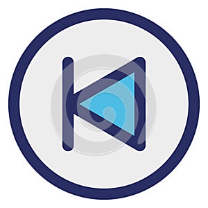 Backtrack Isolated Vector with Outline icon which can easily modify or edit