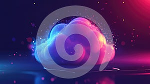 backup collapsing cloud storage icon