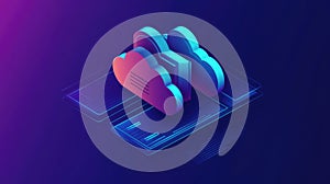 backup collapsing cloud storage icon