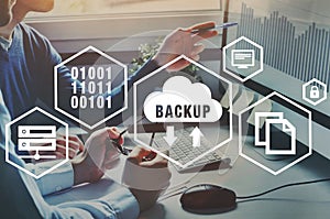 Backup concept, safe data storage