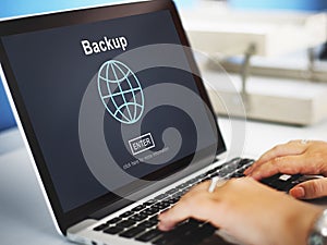 Backup Data Storage Restore Safety Security Concept photo