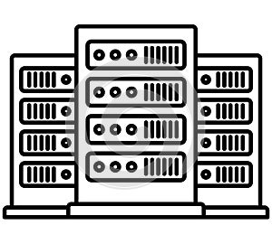 Backup devices Isolated Vector icon