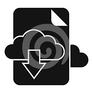 Backup file icon simple vector. Data cloud
