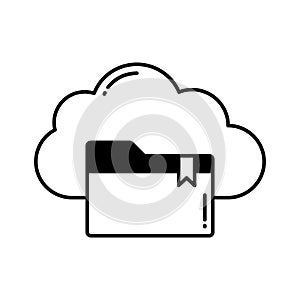 Backup folder half glyph vector icon which can easily modify or edit