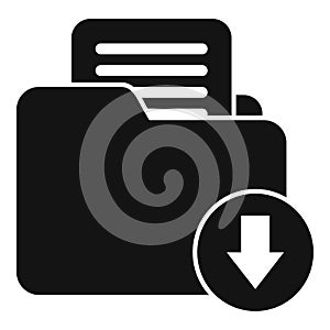 Backup folder icon simple vector. Data storage