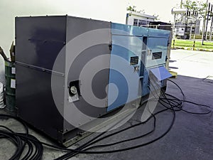 Backup generator for use when electricity will be shutdown for permanance machine