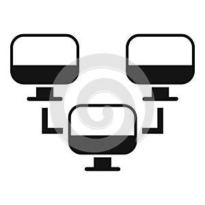 Backup network icon simple vector. Data cloud
