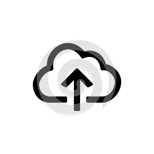 Backup and restore data cloud icon for simple flat style ui design