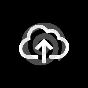 Backup and restore data cloud icon for simple flat style ui design