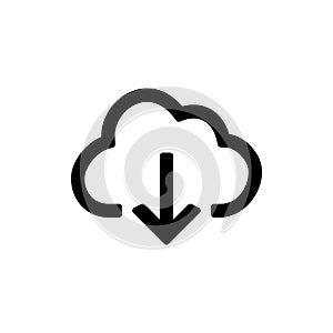 Backup and restore data cloud icon for simple flat style ui design