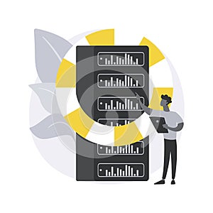 Backup server abstract concept vector illustration.