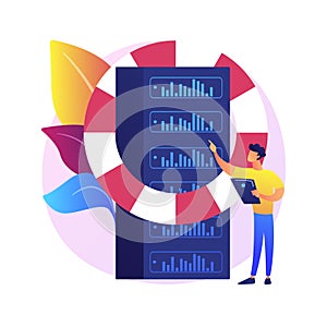Backup server abstract concept vector illustration.