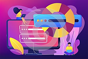 Backup server concept vector illustration.