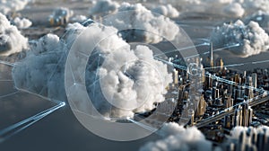 backup service on the internet network, technology cloud data storage. concept of application platform connects technology