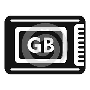 Backup shutter solid icon simple vector. Focus datacenter