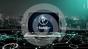 Backup Storage Data Internet Technology Business concept snugly