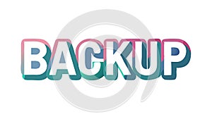 Backup Text Icon for Data Safety and Security, vector design Generative AI
