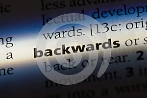 backwards