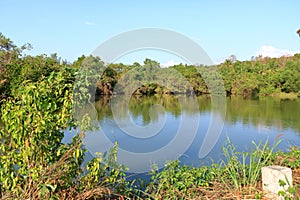 Backwater View in the Vayalapra Floating Park in Kannur District in Kerala, India