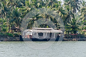 A house boat in the backwaters
