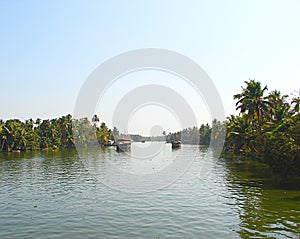 Backwaters in Kerala, India...