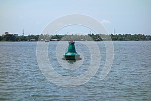 Backwaters network of brackish lagoons in Kerala