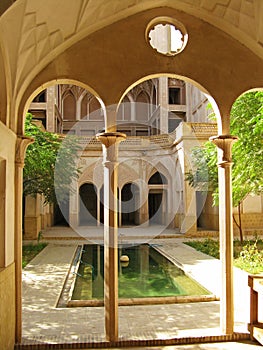 Backyard of Abbasi or Abbassian House in Kashan photo