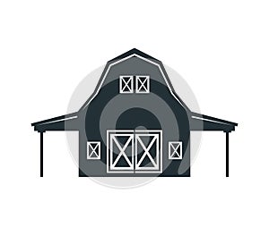 backyard barn farm house storage hangar vector logo design