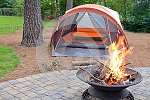 Backyard camping