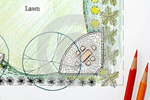 Backyard garden design plan.