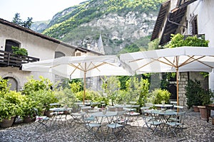 Backyard patio in Italy