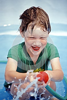 Backyard pool fun