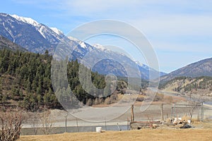 Backyard view of the river and mountains